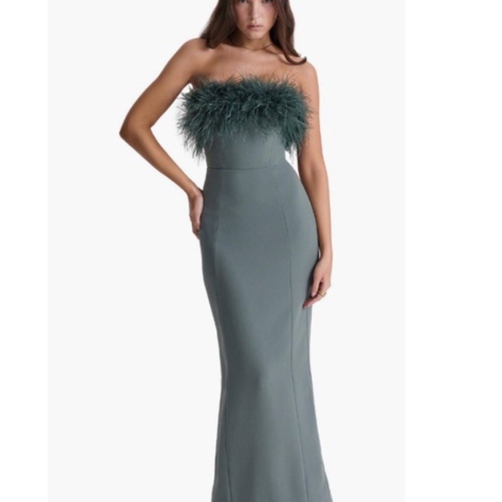 House of CB Green Strapless Bodycon Dress